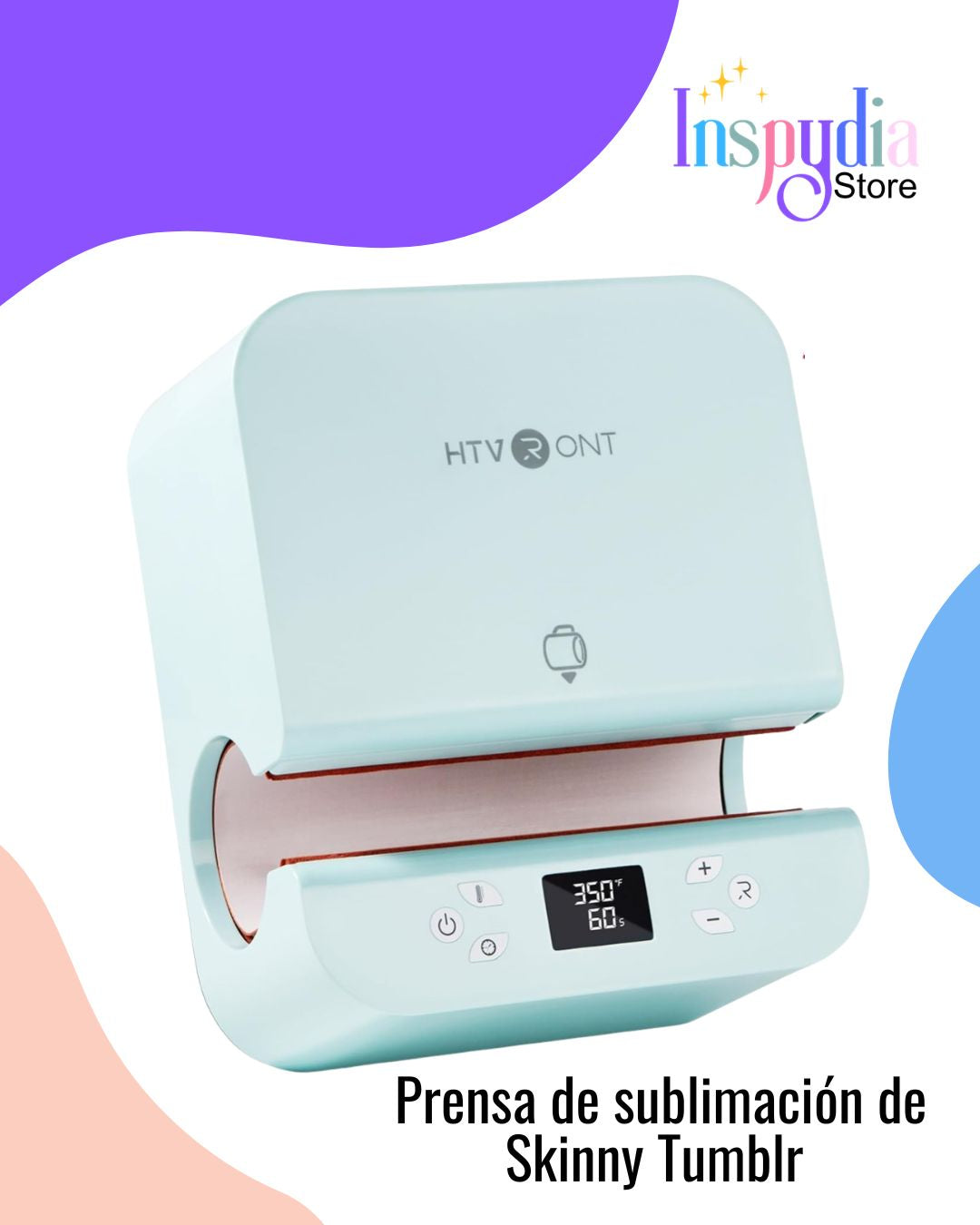 Prensa de Sublimación de Skinny Tumbler (HTVRONT) color blanca