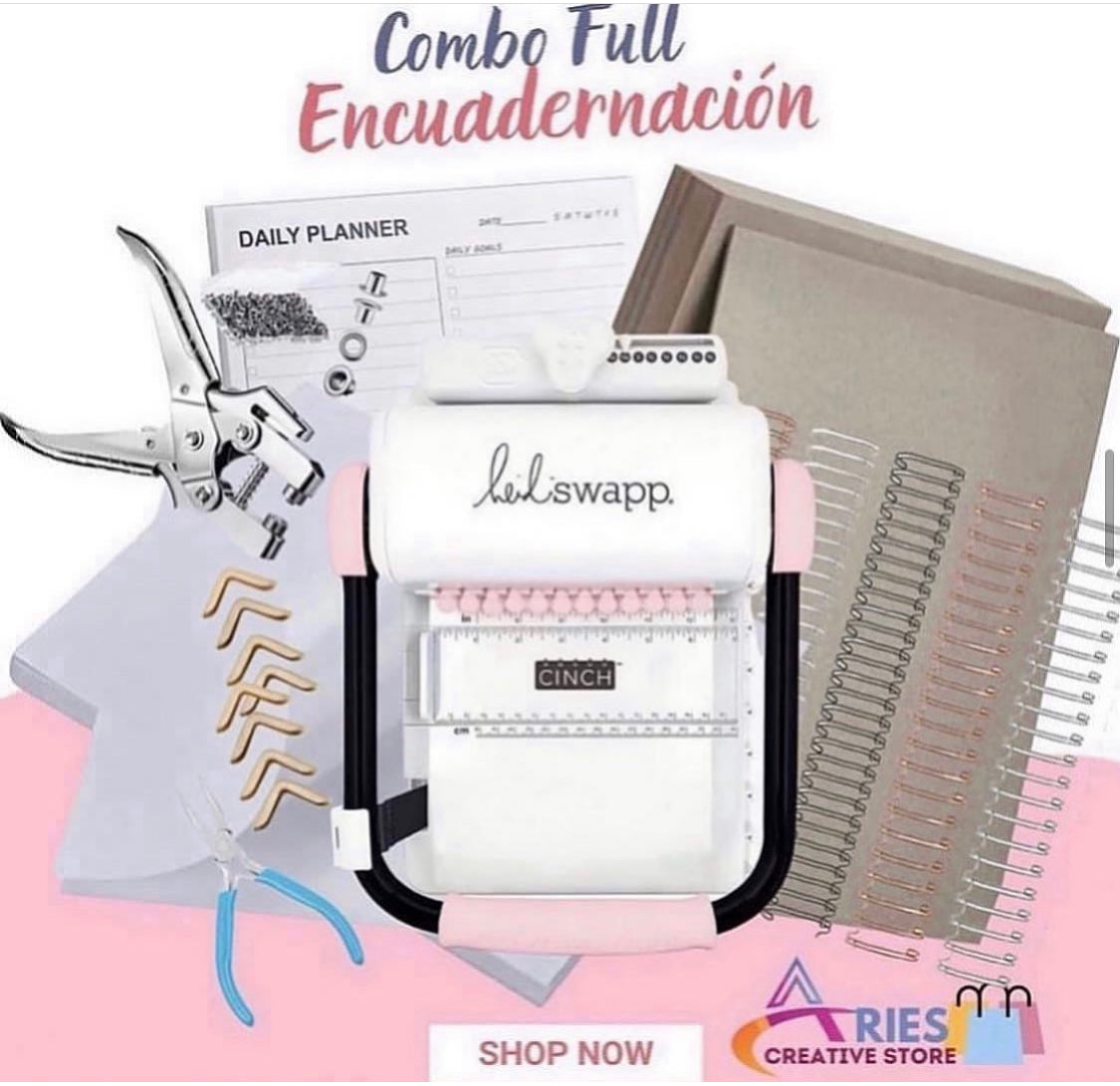 Encuadernadora cinch  binding + kit de inicio elaboración de libreta